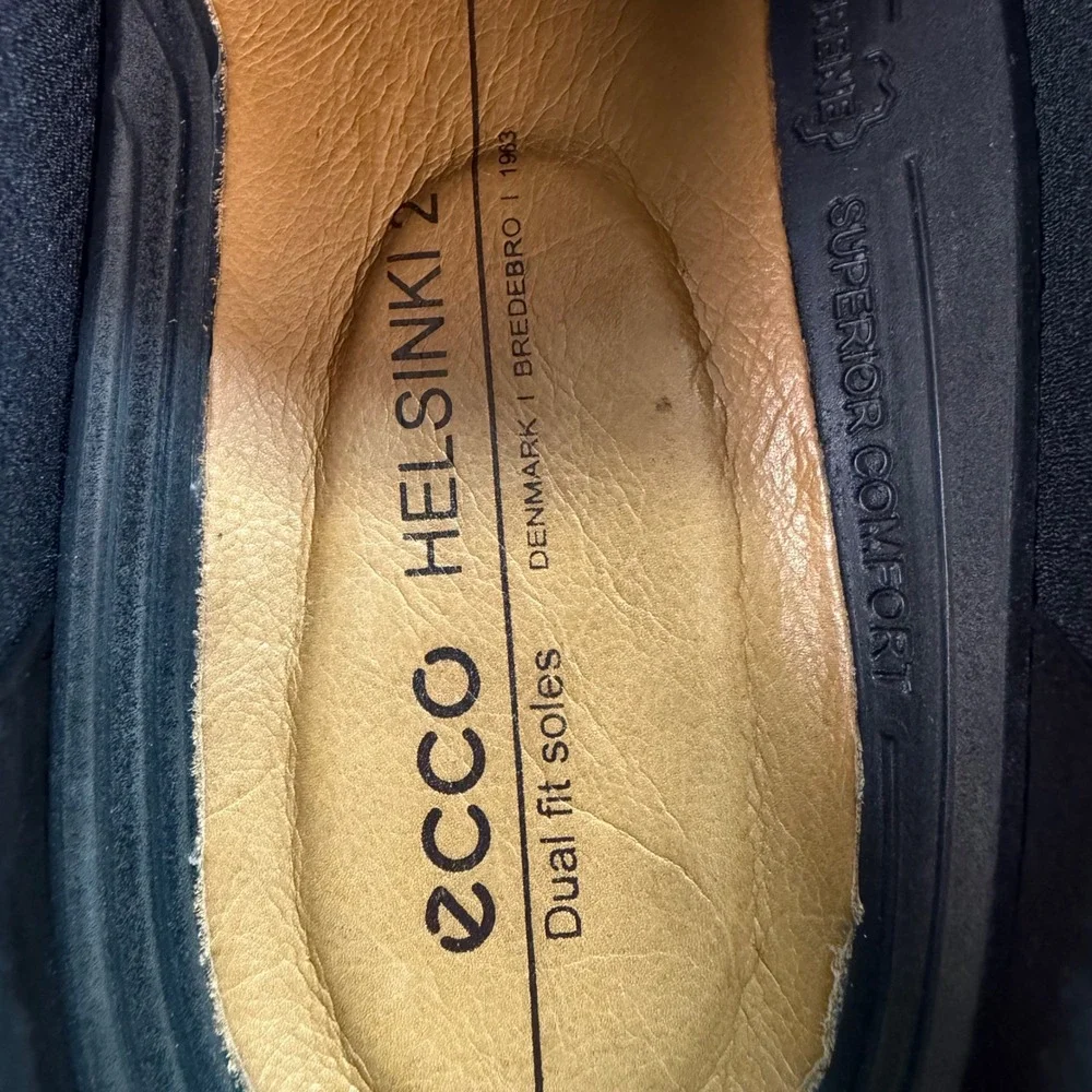 ECCO Helsinki 2 Men's 43 US 9 - 9.5 Black Leather Slip On Dress Shoes
